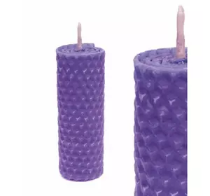 Чарівна свічка Фіолетова Час горіння: 1 година. Висота 8,5 см. діаметр 3 см.