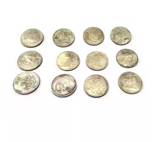 Монети колекційні "Гороскоп" (d 3,8 см) (н-р 12 шт)