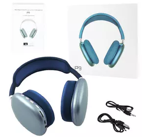 Бездротові навушники Apl Air Max P9, blue metallic