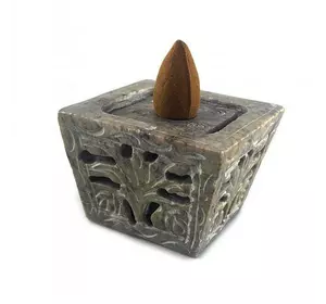 Підсвічник-підставка для пахощів з мильного каменю квадратна (5.6х5.6х4 см)