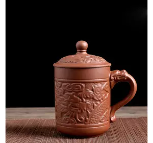 Чашка "Дракон Фенікс" коричнева 300мл. 11,5*8*13,5см.