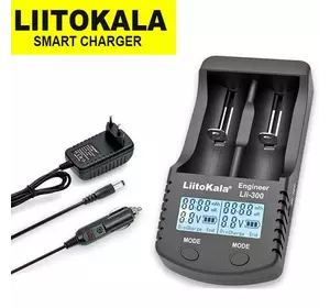 Зарядний пристрій LiitoKala Lii-300, 2хAA/ AAA/ 26650/ 22650/ 18650/ 17670/ 18500/ 18350/ 17500/ 17335/