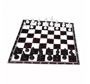 Шахи дорожні у блістері з м'якою дошкою полімер (h фігур 4.5-9.5 см ,d-3.5 см)