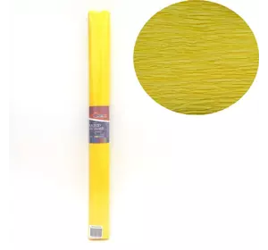 Креп-папір 150%, жовтий 50*200см, 1pc/OPP, засн.95г/м2, заг. 238г/м2