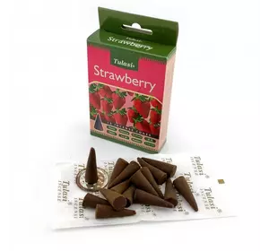Strawberry Premium Incense Cones (Полуниця) (Tulasi) Конуси