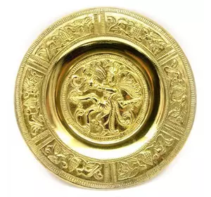 Тарелка настенная бронзовая "Танцующий Шива" (d-14 см)(Wall Plate Natraj 6")