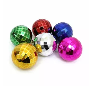 Набір ялинкових кульок "Discoball" 6см, 6шт, OPP