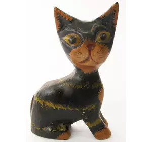 Дерев'яна фігурка "Кіт" (C 044) (10 см) (Індонезія)