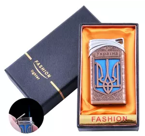 Запальничка в подарунковій коробці Україна (Гостре полум'я) №UA-20 Bronze