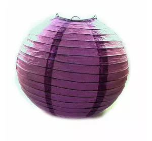 Фонарь фиолетовый бумажный (d-30 см)