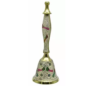Дзвіночок з ручкою бронзовий кольоровий (d-7,5,h-21 см)(Bell Cld large)
