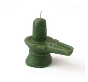 Свічка ритуальна "Шива Лінгам" зелена 8*5*7,5см.