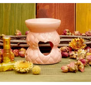 Аромалампа керамічна "Плетінка" Рожева