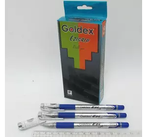 Ручка масляна Goldex Ezi GRIP #892 Індія Blue 0,7 мм з грипом