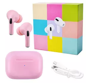 Бездротові навушники Apl AirPros Pro, macaroons, з кейсом, pink