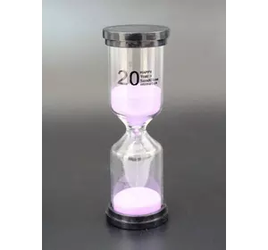 Пісочний годинник "Коло" скло + пластик 20 хвилин Бузковий пісок