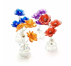 Квітка кришталева (3 квітки)(8406)(15х5х5 см)