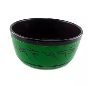 Чаша співоча темно зелена (d-18 см h-9 см)