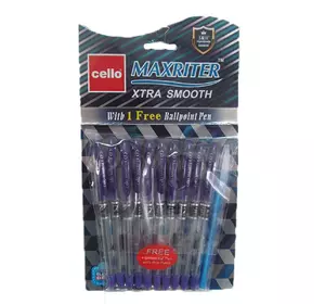 Ручка масляна "CL" Maxriter (фіолет) NEW + 1 ручка. (Синій блист.)