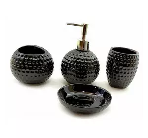 Набір для ванної Гольф керамічний (23х21х11 см) чорний