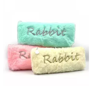 Пенал хутряний 1отдел "Rabbit"20*8*4см, PVCуп,mix, 1шт/етикетка