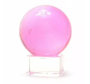Куля кришталева на підставці рожева (4 см)