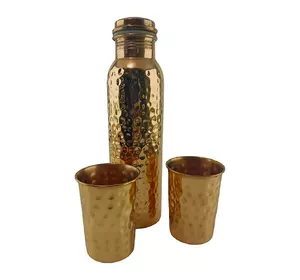 Пляшка з двома склянками з міді (30х 21х 9 см)