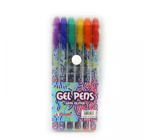 Набір гелевих ручок глиттер "Gel pens" 6шт., PVC