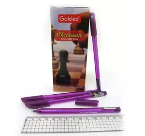 Ручка масляна Goldex "Checkmate #744 Індія 0,7 мм фіолет.