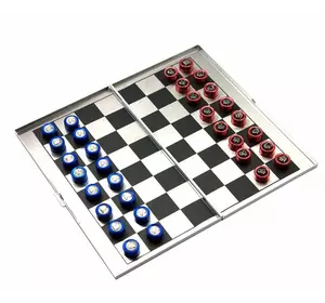 Шахматы магнитные дорожные алюминий (16х9х1 см)(6021-1)
