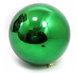 Великий ялинкова куля глянц. "GREEN" 20см, 1шт/етик.