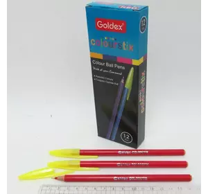 Ручка масляна Goldex Colorstix #932 Індія Red 1,0 мм
