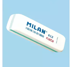 Ластик прямокутний білий. з фаскою "TM MILAN" 7,8*2,3*1,2 см, mix