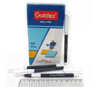 Ручка масляна Goldex Granite Індія Black 0,7 мм з грипом, 50шт/карт.уп.