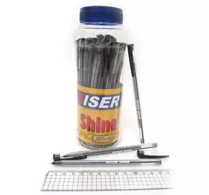 Ручка масляна Wiser "SHINE" 0,6 мм банку/30шт чорна