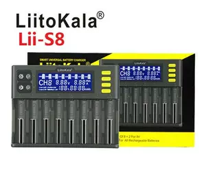 Зарядний пристрій LiitoKala Lii-S8, 8х -AA, AAA, 18650, 26650, 21700 Li-ion, LiFePo4, Ni-Mh ОРИгінал