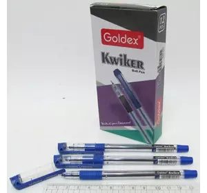 Ручка масляна Goldex KWIKER #1261 Індія Blue 0,7 мм з грипом