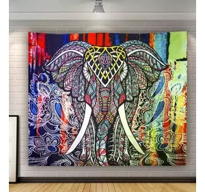Гобелен настенный "Индийский слон джунгли"