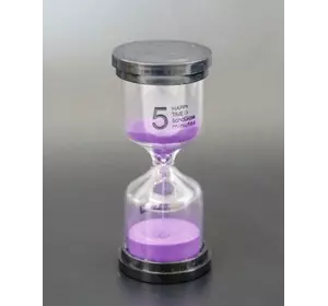 Песочные часы "Круг" стекло + пластик 5 минут Сиреневый песок