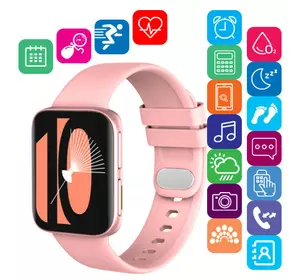 Smart Watch GT9, 43mm, голосовий виклик, pink