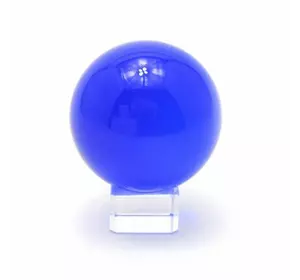 Куля кришталева на підставці синя (6 см)