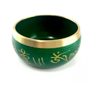 Чаша співоча бронзова "Будда" зелена (11.2х 10.1х 5.1 см)