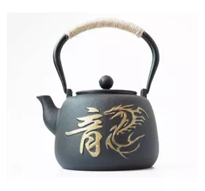 Чайник чавунний Тецубін із ситом "Небесний дракон" 1200 мл. 16,5*14,5*21,5см. 1755
