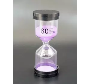 Песочные часы "Круг" стекло + пластик 60 минут Сиреневый песок