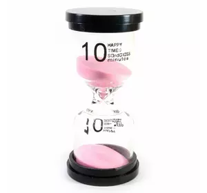 Годинник пісковий (10 хвилин) "Рожевий пісок" (10х4,5х4,5 см)