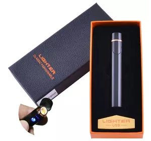 USB запальничка в подарунковій упаковці Lighter (Спіраль розжарювання) №XT-4980 Black