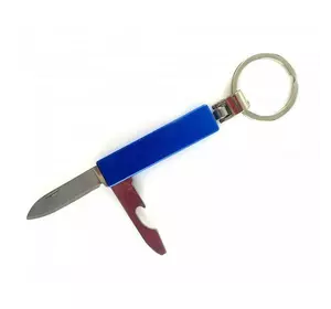 Ніж-брелок з складаним ножем синій (2 в 1) (9,5х3х1см)
