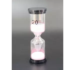 Пісочний годинник "Коло" скло + пластик 20 хвилин Рожевий пісок