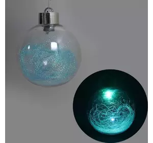 Ялинкова куля LED різним кольором "Нитки" 10см, 1шт/етик.