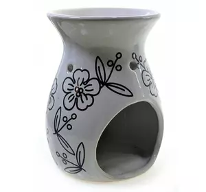 Аромалампа керамічна "Квіти" біла (11,5х9х9 см)